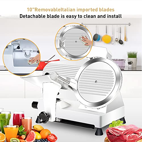LELOCLE Affettatrice per carne, commerciale, 340 W, affettatrice elettrica per alimenti da 25,4 cm, facile da pulire, a basso rumore, per uso domestico e commerciale per la casa : Amazon.it: Casa e cucina