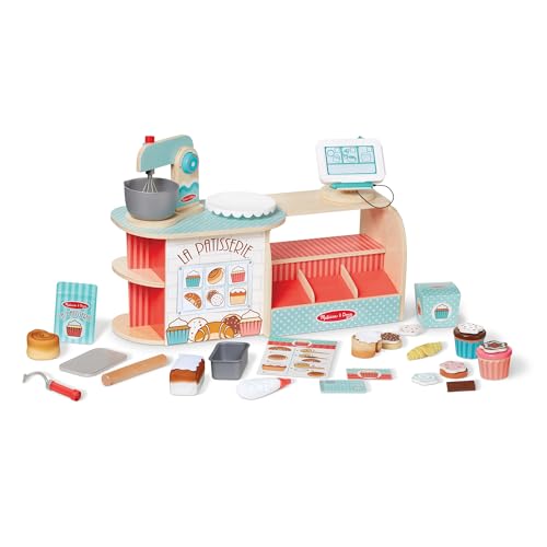 Melissa & Doug La Pasticceria   Pasticceria, Panetteria in Legno (39 pezzi), Giochi in legno, Giocattoli di ruolo, Gioco Montessori, Cibo in legno, Regalo per ragazzo o ragazza di 3 4 5 6 7 anni : Giochi e giocattoli