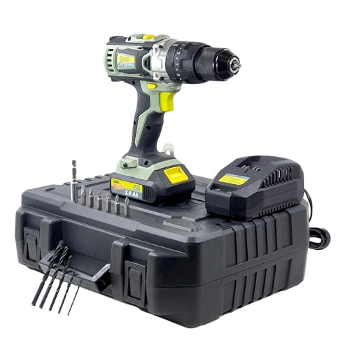 Set Trapano a Percussione con 13 Accessori inclusi e 2 Velocità   Batteria 2Ah, Mirino LED, 20V, Ideale per Fai Da Te e Lavori Professionali : Amazon.it: Fai da te