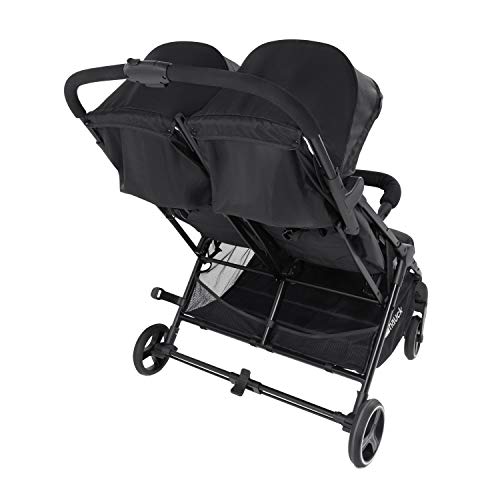 hauck Passeggino Doppio Swift X Duo   Passeggino Gemellare Leggero e Pieghevole con Una Mano, Reclinabile dalla Nascita   Per 2 Bimbi fino a 15 kg ciascuno, Cesto Fino a 3 kg Ciascuno   Nero : Hauck: Amazon.it: Prima infanzia