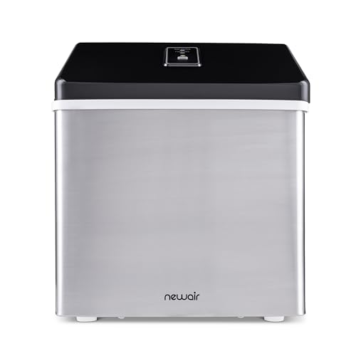 NewAir Clear Ice Cube Maker Machine 40 libbre di ghiaccio in 24 ore, design portatile in acciaio inossidabile con comodo cristallo. : Amazon.it: Cancelleria e prodotti per ufficio