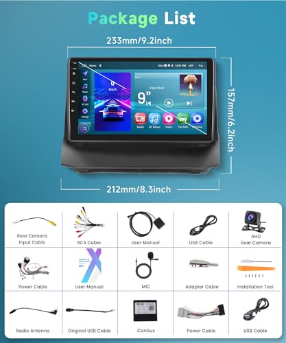 【2 64G】9'' Autoradio 2 Din Per Ford Fiesta 2009 2014 Con Carplay Android Auto senza fili Mirror link,Android 13 Auto Radio Con Schermo HiFi Bluetooth RDS/FM AHD Back up Camera CANBUS : Amazon.it: Elettronica