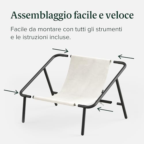 Zinus Ada Poltrona Relax 79x68x79   Poltrona con struttura in metallo e cuscino in schiuma a scaglie   Tessuto Bucle : Amazon.it: Casa e cucina