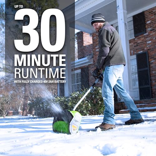 Spazzaneve Elettrico da 1200 W, Pala da Neve Senza Fili Portatile da 1800 Giri/min con 2 batterie, manufatto per sgombero Neve da 8 m, direzione Regolabile, Piccolo spazzaneve Ricaricabile per Strade : Amazon.it: Giardino e giardinaggio