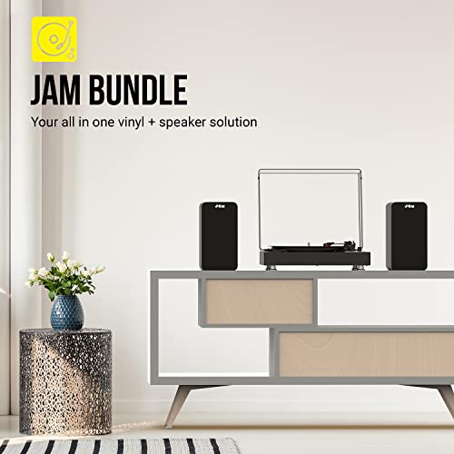 JAM Casse Altoparlanti Bluetooth   Spun Out Turntable, Giradischi Vinile Bluetooth, Impianto Stereo con Trasmissione a Cinghie : Elettronica