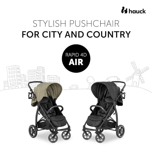 hauck Passeggino Rapid 4D Air   Passeggino Leggero fino a 25kg Portata   Passeggino Pieghevole con Ruote ad Aria   Passeggino Compatto, Regolabile   Cesto Portaoggetti e Portabibite   Nero : Amazon.it: Prima infanzia