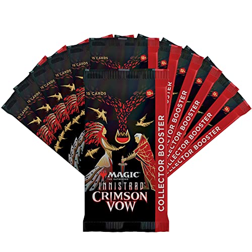 Magic The Gathering  Confezione di Collector Booster Innistrad: Promessa Cremisi 12 Buste e Carta Bonus di Dracula (Versione Inglese), C90970000 : Amazon.it: Giochi e giocattoli
