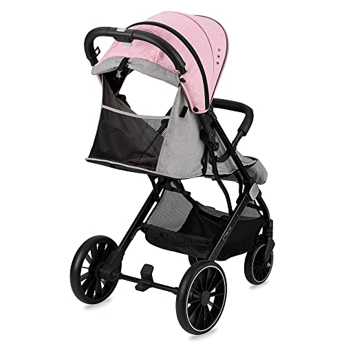 Passeggino MoMi ESTELLE DAKAR a partire da 6 mesi (fino a 22 kg), pieghevole con cintura di sicurezza a 5 punti, cestino porta spesa e funzione di apertura, manico telescopico per il traino : MoMi: Prima infanzia