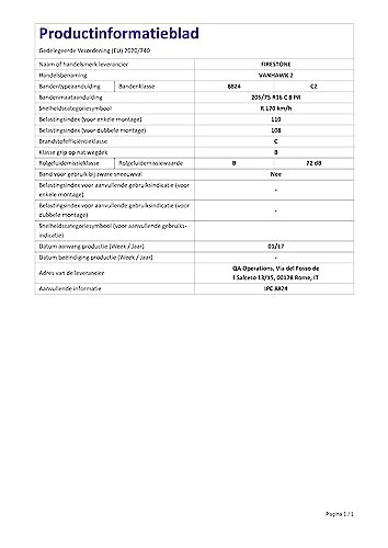 Firestone Vanhawk 2   205/75R16 110R   Pneumatico Estivo : Amazon.it: Auto e Moto