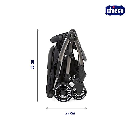 Chicco Cheerio Passeggino Leggero e Compatto da 0 mesi a 15kg (Portata Max 18kg), Passeggino Pieghevole, Posizione Nanna, Chiusura Automatica in 1 Gesto, Capotte Parasole e Parapioggia, Azzurro : Prima infanzia
