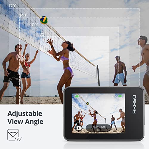 AKASO Brave 7 Action Cam 4K 30FPS 20MP con Scheda di Memoria MicroSDXC U3 da 256GB, IPX8 Fotocamera Subacquea Stabilizzata, Impermeabile Videocamera con Comando Vocale : Elettronica