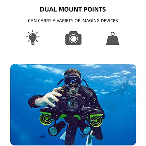 HYQNG Scooter Marino a Doppio Motore da 40 m, Scooter subacqueo con Display a LED, Drone Elettrico Impermeabile a 3 Livelli di velocità 2 m/s con Supporto per Fotocamera Ricaricabile, per Fotografia : Elettronica