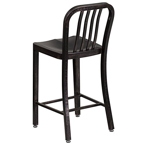 Flash Furniture Sedia da esterno, in acciaio zincato, oro/nero anticato, 48,26 x 40,01 x 92,08 cm : Amazon.it: Giardino e giardinaggio
