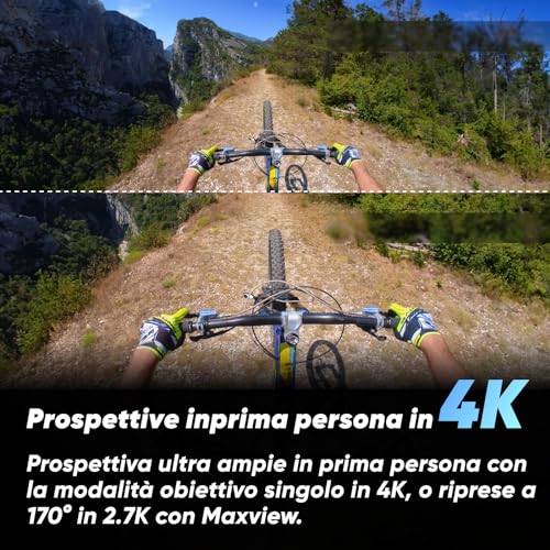 Insta360 X3 con Set di Adesivi Ufficiali   Action cam 360 Impermeabile con sensori 1/2" da 48 MP, video Active HDR 360 da 5.7K, foto 360 da 72 MP, obiettivo singolo 4K, stabilizzazione : Elettronica