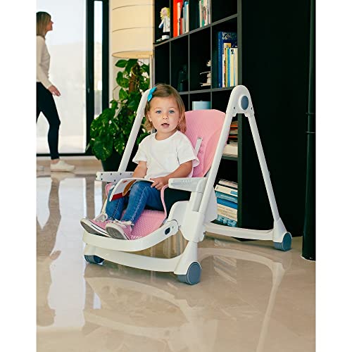 Seggiolone in alluminio per bambini, rosa : Prima infanzia