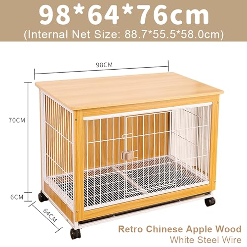 Grande Taglia Kennel cane Mobile Gabbia per cane in Metallo Legno Kennel cane Medio Piccolo Gabbia per Cani interno Gabbia per Cani di Piccolo Media Fino a 60 kg Elegante Recinto. (Color : Yellow, S : Amazon.it: Prodotti per animali domestici