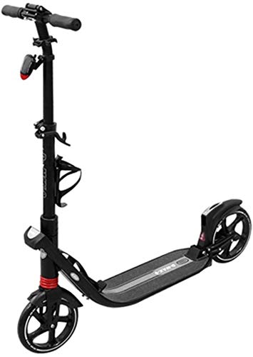 Scooter Calcio Pieghevole Scooter for Adulti Diciottenni Big Wheels Commuter Scooter con Sospensione Doppia Altezza Supporti Regolabili 220 lbs (Color : Black) : Sport e tempo libero