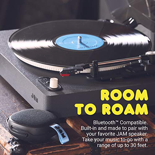 JAM Casse Altoparlanti Bluetooth   Spun Out Turntable, Giradischi Vinile Bluetooth, Impianto Stereo con Trasmissione a Cinghie : Elettronica