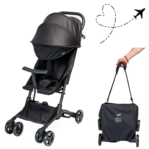 Urban Kanga Bandicoot Passeggino da Viaggio Leggero per Aereo fino a 25 kg (Nero) : Prima infanzia