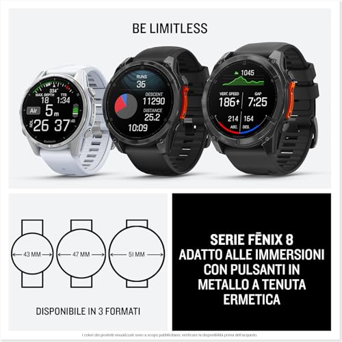 Garmin fēnix 8, 47mm, Display AMOLED 1,4