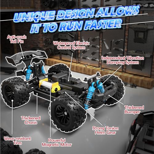 Kizeefun Macchina Telecomandata   2,4GHz 1:18 Alta Velocità Offroad 4WD RC Auto Vehicle con 2 Batterie 70 Minuti di Gioco Auto Radiocomandata per Bambini Adulti : Giochi e giocattoli