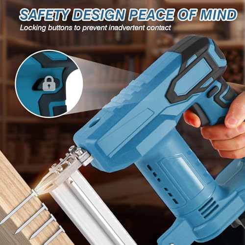 Pistola per unghie a batteria, Graffatrice elettrica senza fili Compatibile con M akita 18 V batteria, Sparachiodi a Batteria, 2 in 1 cucitrice elettrica con 1000 chiodi dritti e 500 chiodi a U : Amazon.it: Fai da te