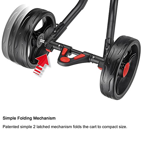 CaddyTek Superlite Explorer 4 Wheel Golf Push Cart, Grigio Scuro : Amazon.it: Sport e tempo libero