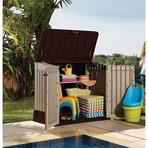 Keter Porta Attrezzi da Esterno Store It Out Midi, Ideale per il Giardino, Beige/Marrone, 132x71,5x113,5H cm, 880 L : Amazon.it: Giardino e giardinaggio