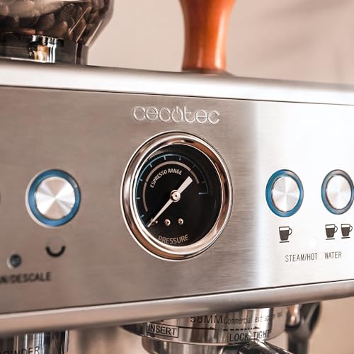 Cecotec Macchina da Caffè Espresso Barista Power Espresso 20 Barista Maestro 2250 W, 20 Bar, Manometro e 2 Termoblocchi, Serbatoio per Chicchi di Caffè, Macinino con 20 Livelli, Vaporizzatore : Amazon.it: Casa e cucina