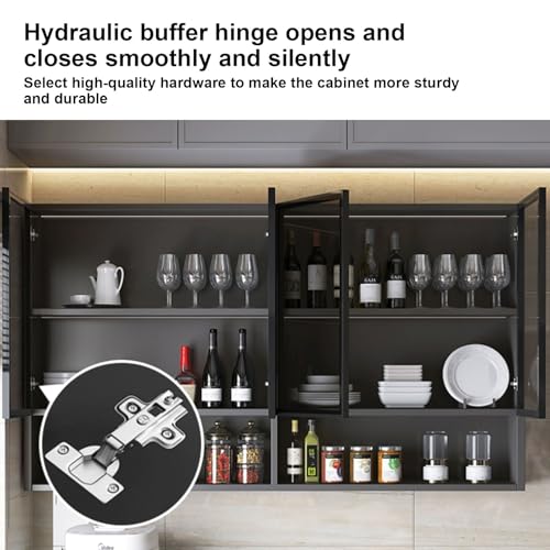 Innovativo armadietto portaoggetti da parete in vetro per bagno e cucina in legno massello balcone armadio nizer con ripiani regolabili 160 x 28 cm. : Amazon.it: Casa e cucina