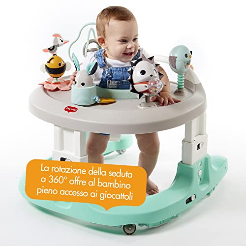Tiny Love Here I grow 4 in 1 Centro Attività Bambini, Girello, Primi Passi per bambini, Giocattoli Interattivi, Altezza Regolabile, Seduta Girevole a 360°, 6 18 mesi, collezione Magical Tales : Prima infanzia