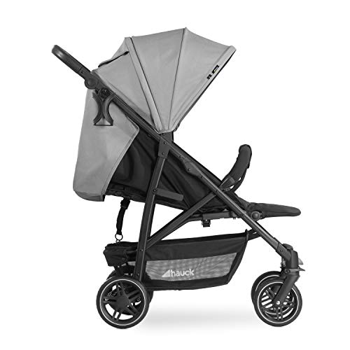hauck Passeggino Rapid 4R Plus   Passeggino Leggero 25 kg Portata   Passeggino Pieghevole Veloce con Cappotta XL UPF 50     Passeggino Compatto, Reclinabile con Portabibite   Grande Cesto   Grigio : Prima infanzia