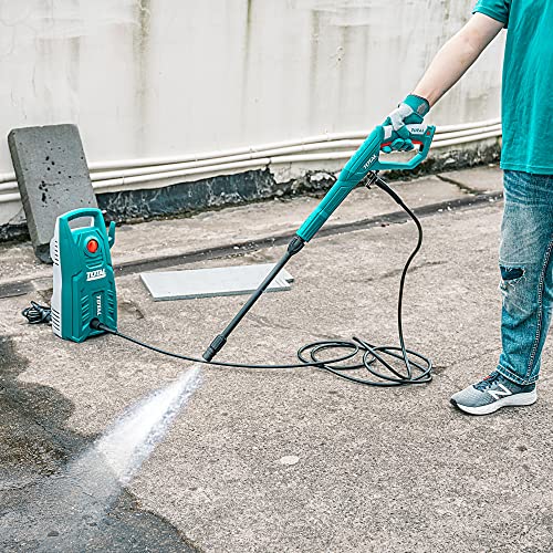 TOTAL   Idropulitrice ad acqua a pressione | Potenza 1400 W | Motore a spazzole di carbone | con tubo da 5 m e cavo | Pressione massima di 130 bar : Amazon.it: Giardino e giardinaggio