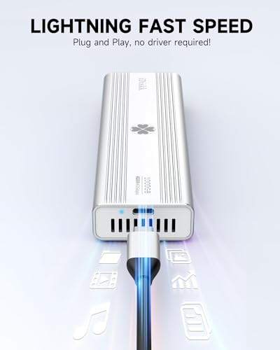 iDiskk Disco rigido esterno a stato solido esterno M.2 NVMe da 40 Gbps, 2 TB, professionale, robusto, in alluminio, fino a 3000 MB/s, Thunderbolt 3 (40 Gbps), USB C (10 Gbps), compatibile con : Informatica