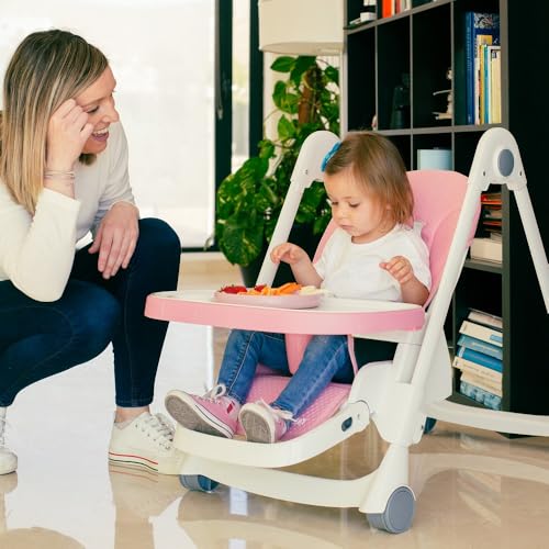 Seggiolone in alluminio per bambini, rosa : Prima infanzia