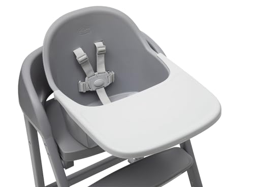 Chicco Sedia Evolutiva Crescendo Lite completa di accessori: seggiolone, vassoio e imbottitura, Sedia Bambino 36 Mesi 40 kg, Nero : Prima infanzia