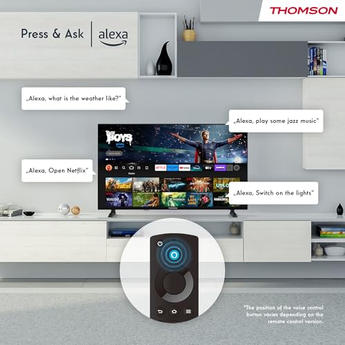 Thomson 32'' (80 cm) HD   LED Fire TV   Controllo vocale Alexa, supporto AirPlay, triplo sintonizzatore, Bluetooth, HDMI, porte USB, AV IN e CI    32HF2S34 2024 : Amazon.it