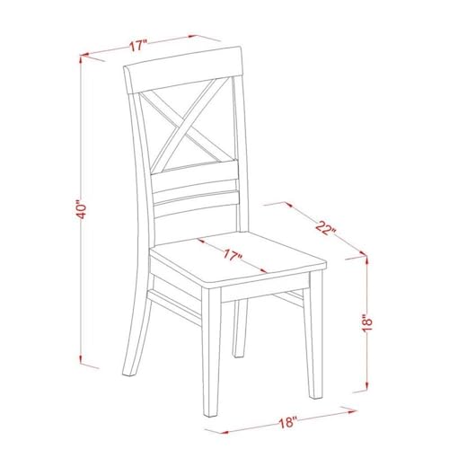 East West Furniture ANQU5 WHI W   Set dinette per 4 persone, con tavolo rotondo da cucina con piedistallo e 4 sedie, 91 x 91 cm : Casa e cucina