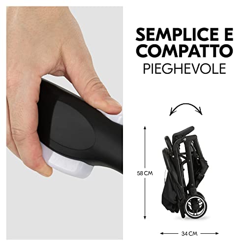 hauck Passeggino Da Viaggio Travel N Care Set Disney Design 100 Anni   Passeggino Compatto con Organizer Passeggino, Pieghevole Con Una Mano e Reclinabile   Cappotta UV 50  e Finestra   Nero : Prima infanzia