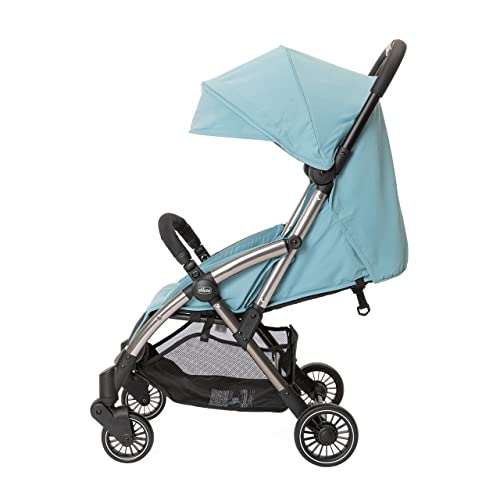 Chicco Cheerio Passeggino Leggero e Compatto da 0 mesi a 15kg (Portata Max 18kg), Passeggino Pieghevole, Posizione Nanna, Chiusura Automatica in 1 Gesto, Capotte Parasole e Parapioggia, Azzurro : Prima infanzia