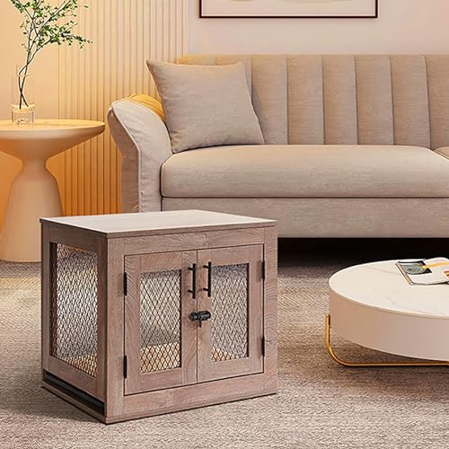 Gabbia per cane in Metallo Legno Mobile Kennel per Cani da Interno Kennel cane Medio Piccolo con Maniglia e Chiavistello Cuccia Moderna da Interno per Cani fino a 60 kg. (Size : 94x60x67cm) : Amazon.it: Prodotti per animali domestici