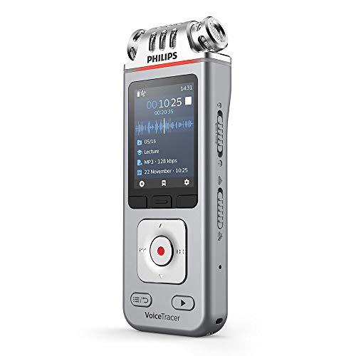 Philips DVT4110 VoiceTracer Registratore Audio, 3 microfoni, 8GB memoria : Amazon.it: Cancelleria e prodotti per ufficio