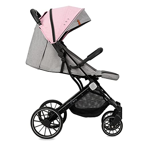 Passeggino MoMi ESTELLE DAKAR a partire da 6 mesi (fino a 22 kg), pieghevole con cintura di sicurezza a 5 punti, cestino porta spesa e funzione di apertura, manico telescopico per il traino : MoMi: Prima infanzia