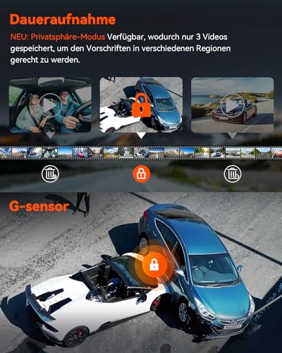 VANTRUE N4 Pro 4K  1080P 1080P 3 Lent STARVIS 2 Sensor Dash Cam, 5GHz WiFi GPS Telecamera per Auto, 3xHDR IR Dashcam Auto, Controllo Vocale 24h. Modalità di Parcheggio Buffer, 3.19” IPS Max 512G : Amazon.it: Elettronica