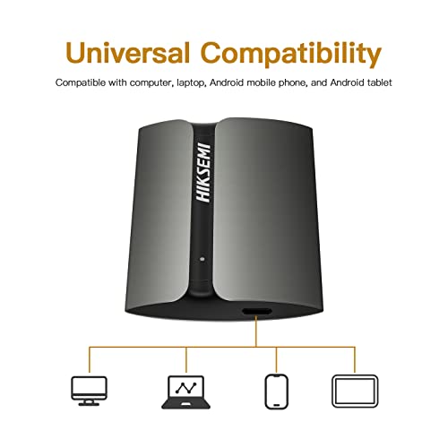 HIKSEMI Portatile SSD Esterno 2TB, Velocità Di Lettura Fino a 560MB/S, USB 3.1 Unità a Stato Solido per Android, Mac, PC, Latop, Desktop   T300S : Informatica