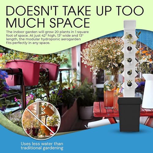 HLGKBY Sistema di Coltivazione idroponica, Torre idroponica Verticale 12/16/20/24 baccelli con Timer, Ruote universali, Pompa idratante, Kit di germinazione fioriera da Giardino Intelligente, 12Holes : Amazon.it: Giardino e giardinaggio
