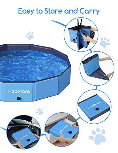 Piscina per Cani,XL:160 * 30cm,Piscina per Bambini Pieghevole PP Piscinetta per Cani Grandi Bagno per Cani Antiscivolo Resistente,Vasca da Bagno per Animali Domestici con 4 Patch di Riparazione : Prodotti per animali domestici