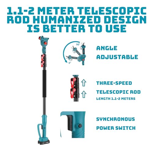 Sega Ad Asta a Batteria 3 in 1, Sega per Rami Alti con Motosega Senza Spazzole, Cesoia da Potatura, Asta Telescopica da 2 M, Batteria e Caricabatterie Inclusi per Potatura di Alberi da Giardino : Amazon.it: Giardino e giardinaggio