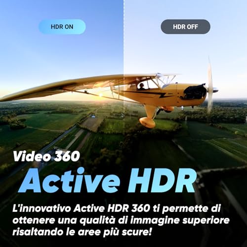 Insta360 X3 con Set di Adesivi Ufficiali   Action cam 360 Impermeabile con sensori 1/2" da 48 MP, video Active HDR 360 da 5.7K, foto 360 da 72 MP, obiettivo singolo 4K, stabilizzazione : Elettronica