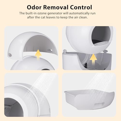 Opetdo Lettiera Gatto Autopulente 70L   10L, Lettiera Automatica per Gatti con Monitoraggio Sanitario APP, Isolamento Odori/Comando APP per Più Gatti : Amazon.it: Prodotti per animali domestici